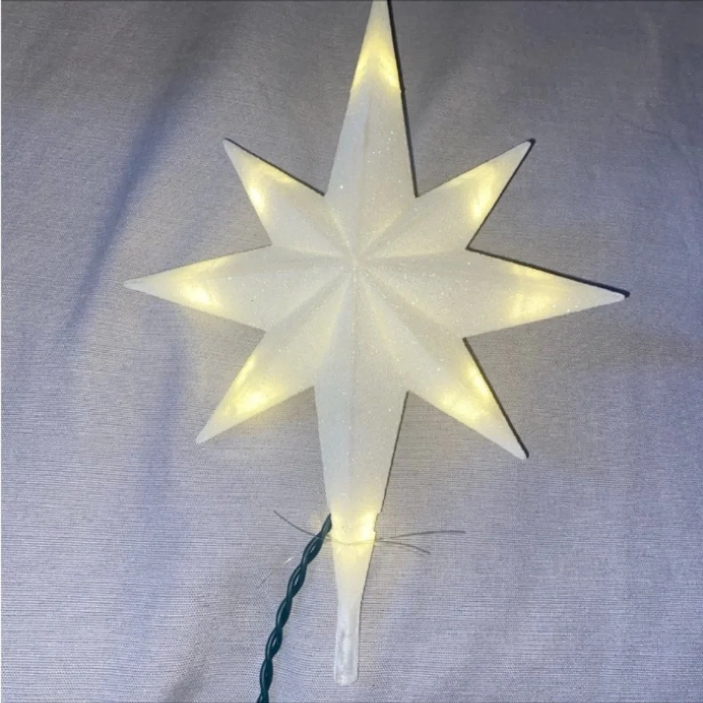 LED West Elm Christmas tree topper Star New